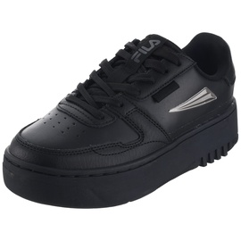 Fila Damen FXVENTUNO Platform wmn Sneaker, Black Silver, 37 EU