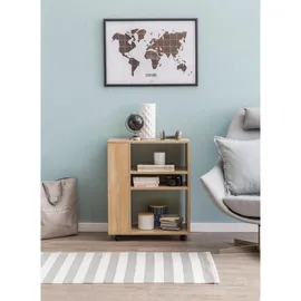 KADIMA DESIGN Regal `Brenta`: Elegantes Multifunktionsmöbel, Rollen, viel Stauraum Beige, Holz, Rechteckig, 60x75x35 cm, Arbeitszimmer, Container