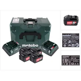 Metabo Basis Set 4 x 5,2 Ah + 2 x Schnellladegerät ASC Ultra + Metaloc
