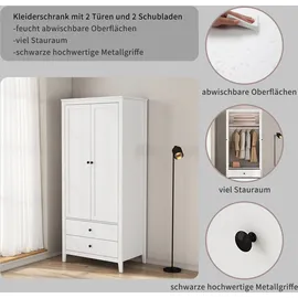 OTTO home Kleiderschrank Borkum 89 x 200 x 52 cm Weiß
