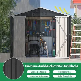 Laiham Geräteschuppen 2,40 x 1,92 m Anthrazit