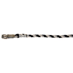 Pferde-Anbindestrick Mustang - Führstrick, Pferde-Strick, Panikhaken, silber/schwarz/weiß