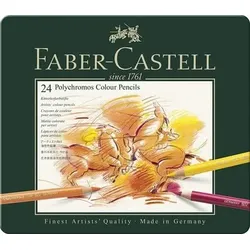 FABER-CASTELL 110024 Farbstift Polychromos 24er Metalletui