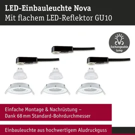 Paulmann Nova 3 Einbauleuchte rund Weiß matt