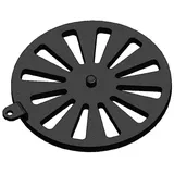 Feuerfest 123 GmbH Ofenrost Kaminrost / Ascherost Ø 195x10mm passend für Varde Ovne**, feuerfest & hitzebeständig - passgenau gefertigt in Deutschland
