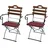MCW MCW-J40 Biergartenstuhl 2er-Set 0 x 0 x 0 cm hellbraun/rot