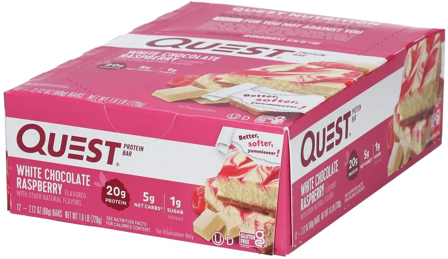 Quest Nutrition Quest Bar, White Chocolate-Raspberry