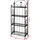 vidaXL Pflanzentreppe 61,5 x 33 x 153 cm Schwarz