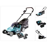 Makita DLM 432 RT2 Akku Rasenmäher 36 V ( 2x 18 V ) 43 cm Brushless + 2x Akku 5,0 Ah + Ladegerät