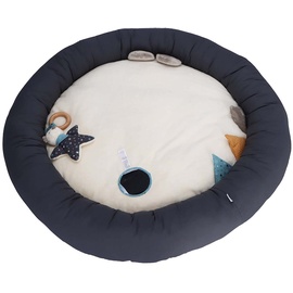 STERNTALER Baby Unisex Krabbeldecke Eisbär Elia rund - Schlafteppich, Spielmatte aus Flauschstoff, Spieldecke - ecru