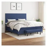 vidaXL Boxspringbett 180 x 200 cm Blau
