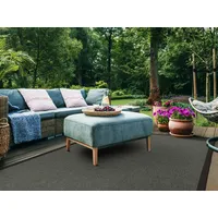 DEKOWE Teppichboden DEKOWE "Naturino RipsS2 Spezial", grau (anthrazit), B:67cm H:8mm L:200cm, Kunstfaser, Teppiche, Flachgewebe, meliert, Sisal-Optik, In- und Outdoor geeignet