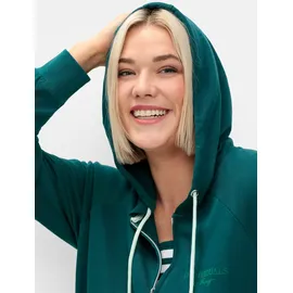 sheego Kapuzensweatjacke in petrol | Gr.: 52/54