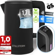 STILLSTERN Wasserkocher Temperatureinstellung [1,7L | 40-55-70-85-100°C], 12 Std. Warmhalten, Präzisionsausguss aus Edelstahl, Anti-Fingerprint, Schnelles Aufheizen [2200W], Leise,