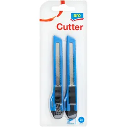 aro Schneidemesser CU01, Kunststoff/Metall, 9 mm, blau/schwarz, 2 Stück