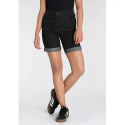 Jeansbermudas, weite Passform, kurze Beinform, hohe Leibhöhe, Gr. 42 - N-Gr, black, , 29432555-42 N-Gr