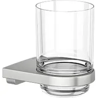 Keuco Moll Glashalter 12750219000 mit Echtkristall-Glas, Edelstahl-finish