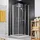 HSK Favorit Nova Eckeinstieg mit Pendeltüren 75 x 90 cm Alu silber matt ESG klar 126012-01-50