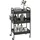 Homcom Küchenwagen schwarz Edelstahl B/H/L: ca. 30,5x53,5x75 cm - Schwarz