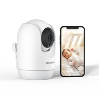 Überwachungskamera Innen 2K/3MP/4-Zoom, Babyfon Haustierkamera 2.4GHz WLAN Babyphone mit Kamera und App, Zwei-Wege-Audio & IR-Nachtsicht