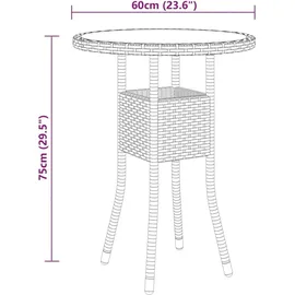 vidaXL 5-tlg. Garten-Lounge-Set Poly Rattan Grau