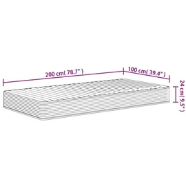 vidaXL Matratze Schaumstoff Mittelweich 100x200 cm