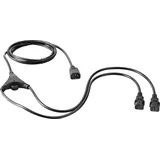 Sygonix SY-5042698 Kaltgeräte Y-Kabel Schwarz 2.35 m