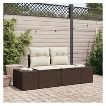 vidaXL Gartensofa Loungesofa braun