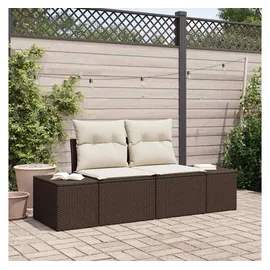 vidaXL Gartensofa Loungesofa braun
