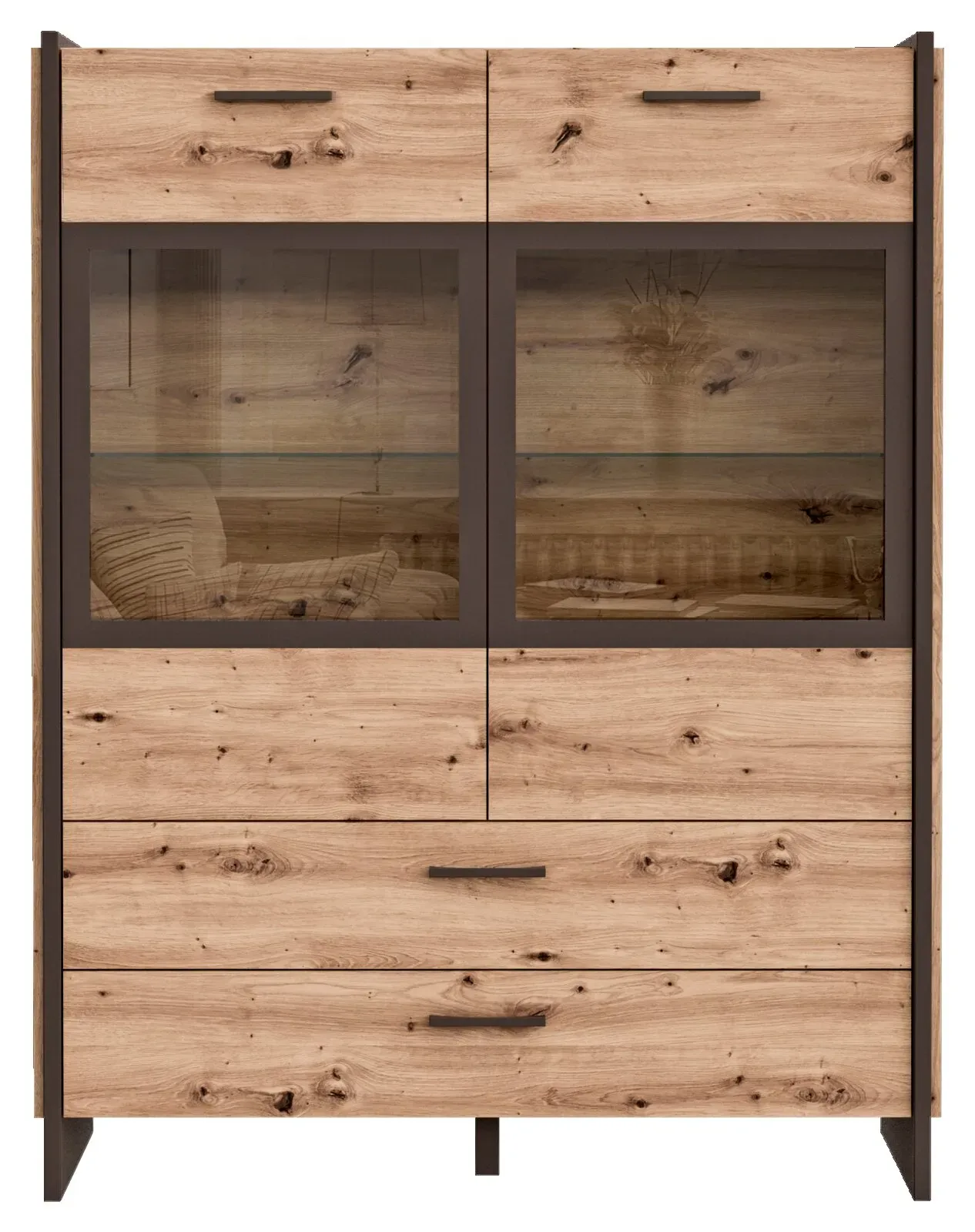 Hom ́in Highboardvitrine FLASH - B/H/T ca. 117,10x150,10x41,30