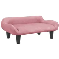 Kindersofa Rosa 70x40x24 cm Samt - Rosa