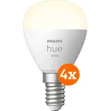 Philips Hue Kugellampe White E14 4er-Pack