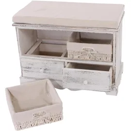 MCW Garderobe mit Sitzbank 42x62x33 cm weiß