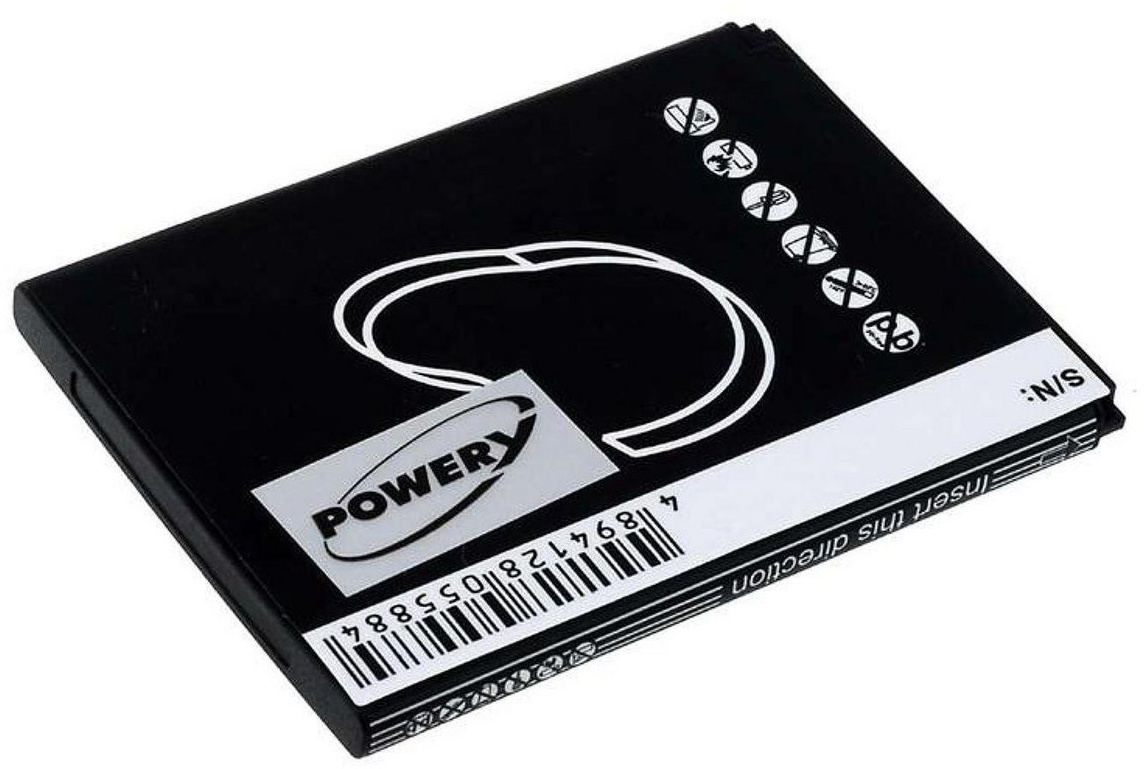Powery Akku für Alcatel Typ CAB31L0000C2 Smartphone-Akku 900 mAh (3.7 V) schwarz