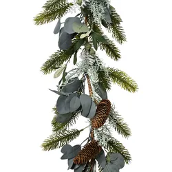 Künstliche Dekogirlande 1,8m mit Tannenzweigen & Eukalyptusblättern