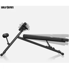 Gorilla Sports GORILLA SPORTS® Hantelbank - Verstellbar, Hyperextension, bis 250kg - Multifunktion Trainingsbank, Schrägbank, Bauch und Rückentrainer, Fitness ... - Schwarz