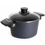 WOLL Diamond Lite Induktion, Gusstopf aus Aluminium Schmiedeguss, für alle Herdarten, bis zu 250 Grad hitzebeständig, spülmaschinenfest, Durchmesser: 24 cm,