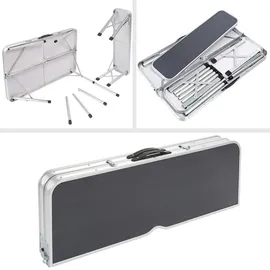 CASARIA Campingtisch Klappbar mit Bänken Grau