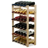 Proregal Weinregal PINOTWINE HxBxT 86x53x25cm | 30 Flaschen Massives Kiefernholz Natur unbehandelt | Flaschenregal Holzregal
