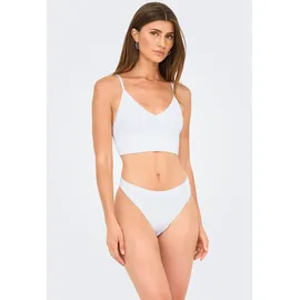 Only ONLVICKY RIB S-L V-NECK 3-PACK TOP NOOS Bustier Weiß S