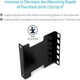 Startech 4in Rack Depth Adapter - 2u, Serverschrank Zubehör, Schwarz