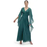 Vera Mont Damen Chiffonstola mit Volant Dark Emerald,S - S