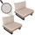 Mendler HWC-H54 Garten-Sessel 2er-Set 0 x 0 x 0 cm hellbraun/beige