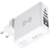 forcell Multifunktionsladegerät 4in1 15W mit USB/USB typ C, Powerbank