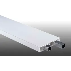 Aluminiumverstärkungen für Balkonbretter aus PVC - 25 / 20 x 20 / 15 x 6000 mm Vierkantprofile aus Aluminium