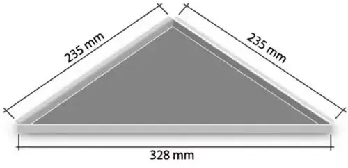 Befliesbare Duschablage nachrüstbar, dreieckig, Art.-Nr. 12689