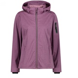 CMP - Leichte Softshell-Melange-Jacke für Damen mit abnehmbarer Kapuze, Pink Fluo Mel., D36