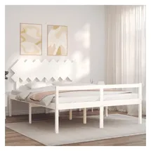 vidaXL Seniorenbett 160 x 200 cm Weiß
