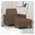 vidaXL Sessel mit Hocker Stoff 50,6 x 80 x 63,2 cm Braun