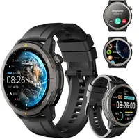 AGM Legion 2026 Smartwatch Herren Damen 46mm GPS, 1,43" AMOLED, 5ATM wasserdicht, Fitnessuhr mit Anruf, Herzfrequenz & Schlaf, Schrittzähler, Android & iOS, inkl. 36 Monate Care+